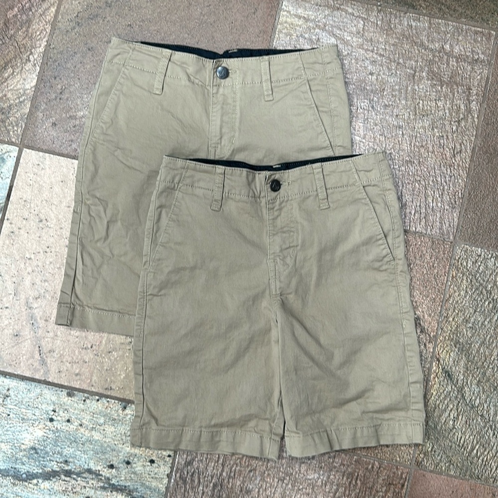 Volcom Boys Tan Shorts Pair